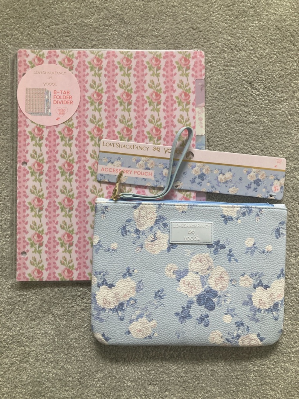 IN-HAND | LoveShackFancy x Target Yoobi Pencil Case with Strap & 8-Pack Dividers